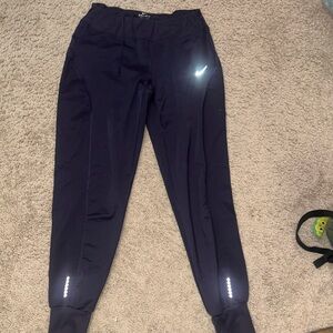 Black Athletic Joggers with Reflective Details